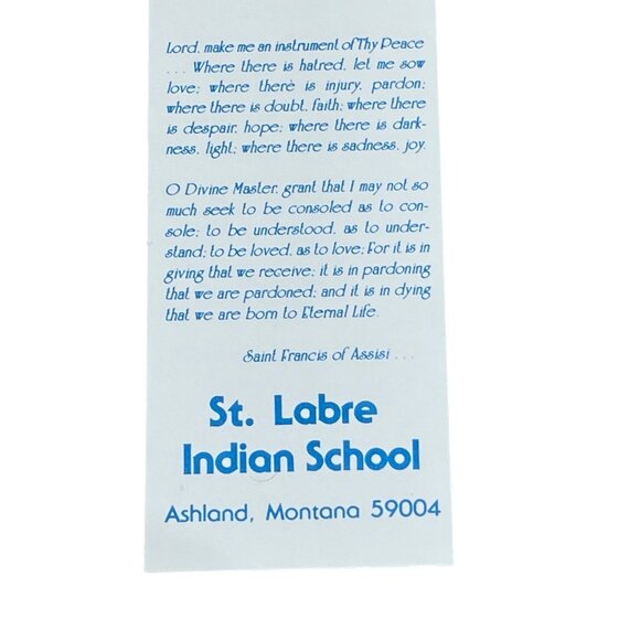 2 Paper Bookmarks St. Labre Indian School Ashland Montana VTG - Picture 4 of 6